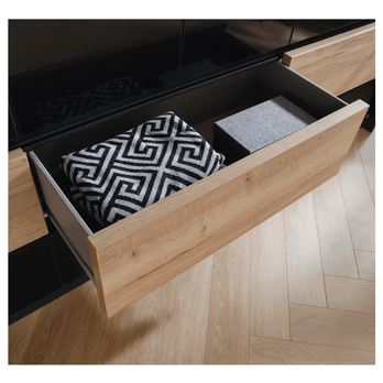 Šatníková skriňa MARSHA sivá/dub halifax 4