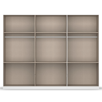 Šatníková skriňa MARSHA sivá/dub halifax 2