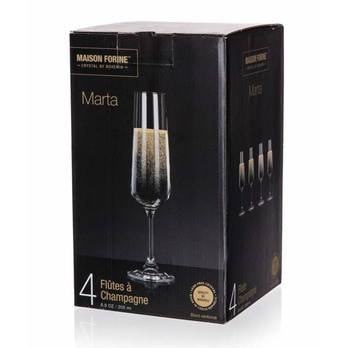 Sada pohárov na sekt MARTA objem 205 ml, 4 ks 1