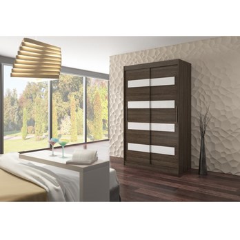 Šatníková skriňa MARTELL čokoládová/biela 1