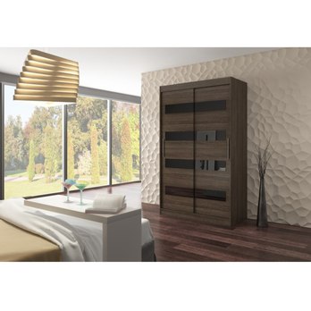 Šatníková skriňa MARTELL čokoládová/čierna 1