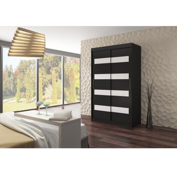 Šatníková skriňa MARTELL čierna 1