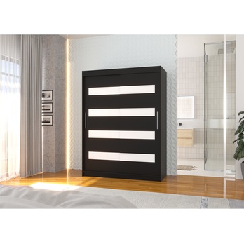 Šatníková skriňa MARTELL čierna 3