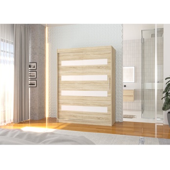 Šatníková skriňa MARTELL dub sonoma/biela 3