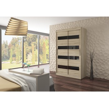 Šatníková skriňa MARTELL dub sonoma/čierna 1