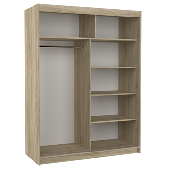 Šatníková skriňa MARTELL dub sonoma/čierna 2