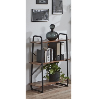 Regál MARTY II dub/čierna 1