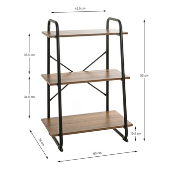 Regál MARTY II dub/čierna 7