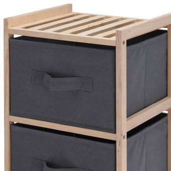 Regál MARYBETH s textilnými boxami 2