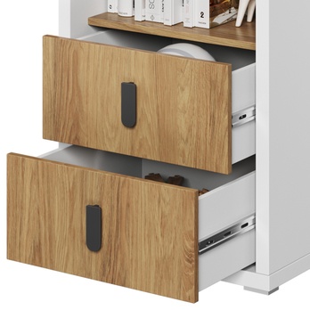 Regál MASSI 03 dub hikora/biela 5