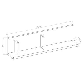 Nástenná polica MASSI 07 dub hikora/biela 5