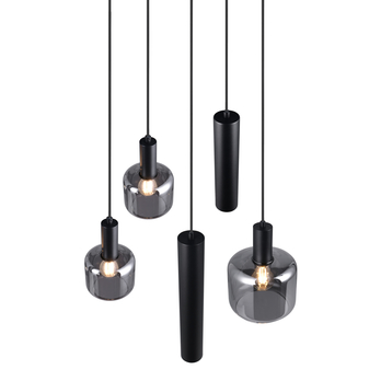 Závesné svietidlo MATARO I sklo/čierna 4