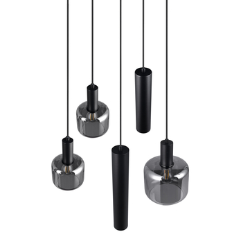 Závesné svietidlo MATARO I sklo/čierna 5
