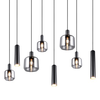 Závesné svietidlo MATARO II sklo/čierna 4