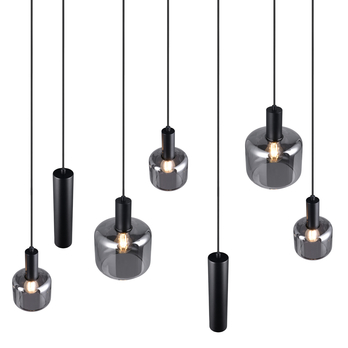 Závesné svietidlo MATARO II sklo/čierna 6