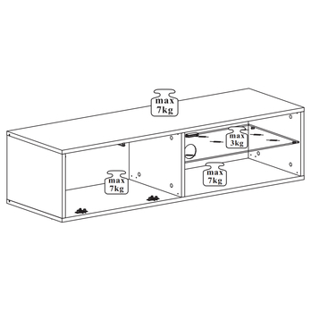 TV komoda MATCH RTV4 grafitová/grafitová vysoký lesk 2