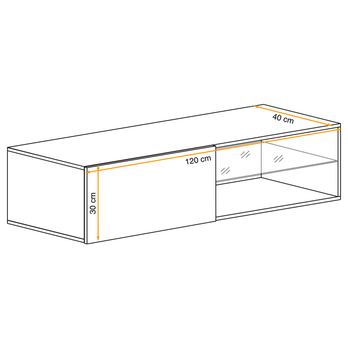 TV komoda MATCH RTV4 grafitová/grafitová vysoký lesk 3