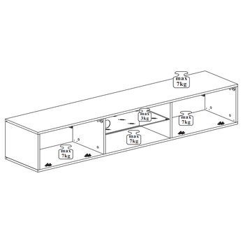 TV komoda MATCH TV3 biela/biela vysoký lesk 9