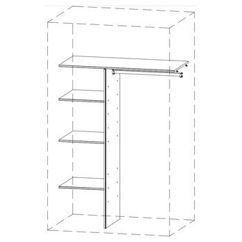 Vnútorný rozdeľovač skrine MATCH UP 756/002 sivá 2