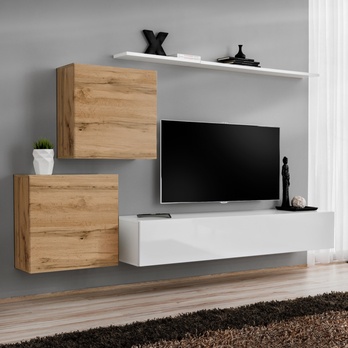 Obývacia stena MATCH V dub wotan/biela 1