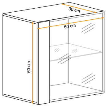 Nástenná vitrína MATCH W3 čierna/čierna vysoký lesk 2