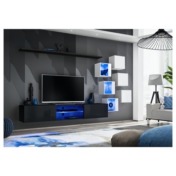 Obývacia stena MATCH XXI čierna/biela 1