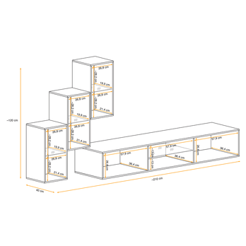 Obývacia stena MATCH XXII biela 6