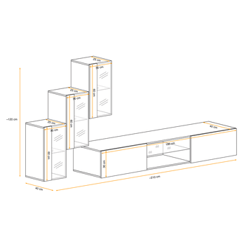 Obývacia stena MATCH XXII biela 7