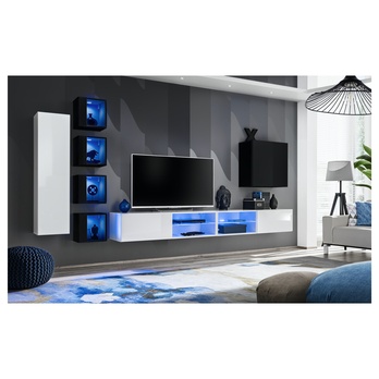 Obývacia stena MATCH XXVI biela/čierna 1