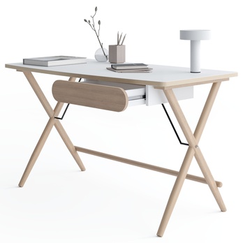 Písací stôl MATCHO 3 dub svetlá/biela 2