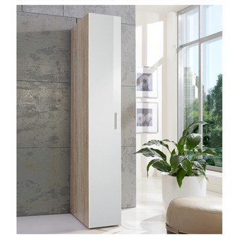 Skriňa MATLA 645, biela/dub sägerau, šírka 30 cm 1