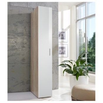 Skriňa MATLA 647, biela/dub sägerau, šírka 45 cm 1