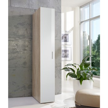 Skriňa MATLA 648, biela/dub sägerau, šírka 50 cm 1