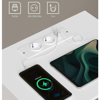 Nočný stolík MATTE biela 2