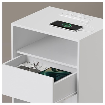 Nočný stolík MATTE biela 3