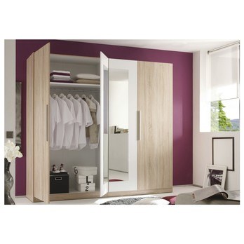 Šatníková skriňa MATTINO dub sonoma/biela 2