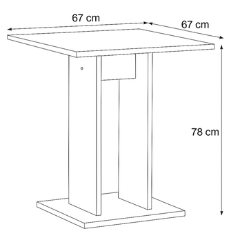 Jedálenská zostava MATTIS II staré drevo/biela/čierna 4