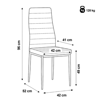 Jedálenská zostava MATTIS II antracitová/béžová/čierna 4