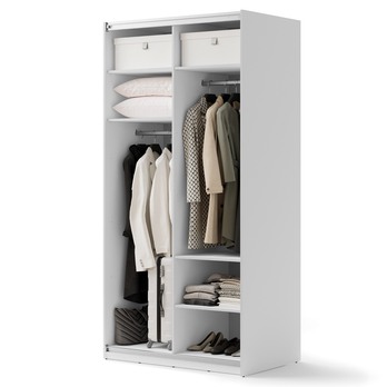 Šatníková skriňa MAXI biela, šírka 120 cm 1