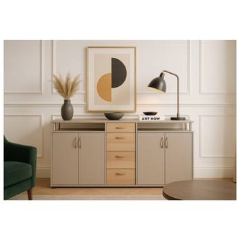 Komoda MAXINE kašmírová/dub cremona 1