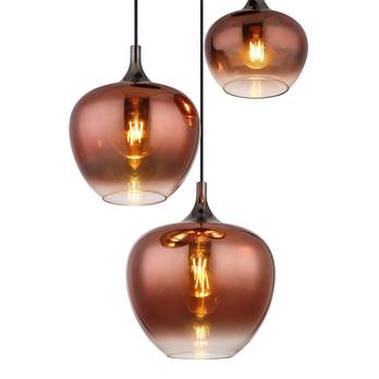 Závesné svietidlo MAXY I čierna/sklo 3