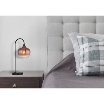 Stolná lampa MAXY II čierna/sklo 1