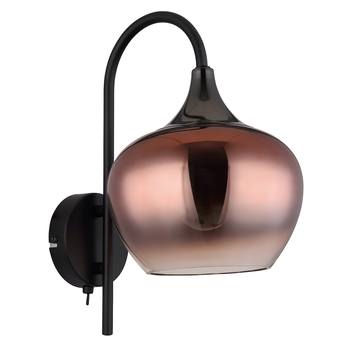Nástenné svietidlo MAXY čierna/sklo 2