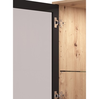 Vitrína MAYENNE dub artisan/čierna 2