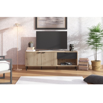 TV komoda MAYENNE dub artisan/čierna 1