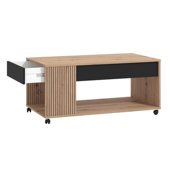 Konferenčný stolík MAYENNE dub artisan/čierna 4