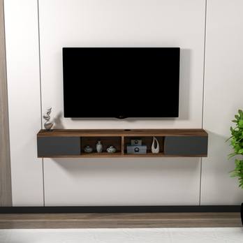 TV stolík MAYER antracitová/orech 2