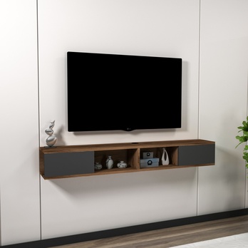 TV stolík MAYER antracitová/orech 3