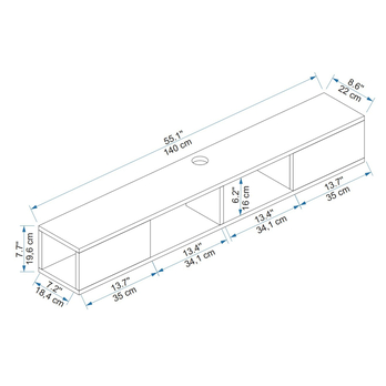 TV stolík MAYER antracitová/orech 4