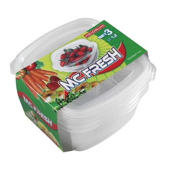 Sada dóz  MCFRESH plast, 3ks 1